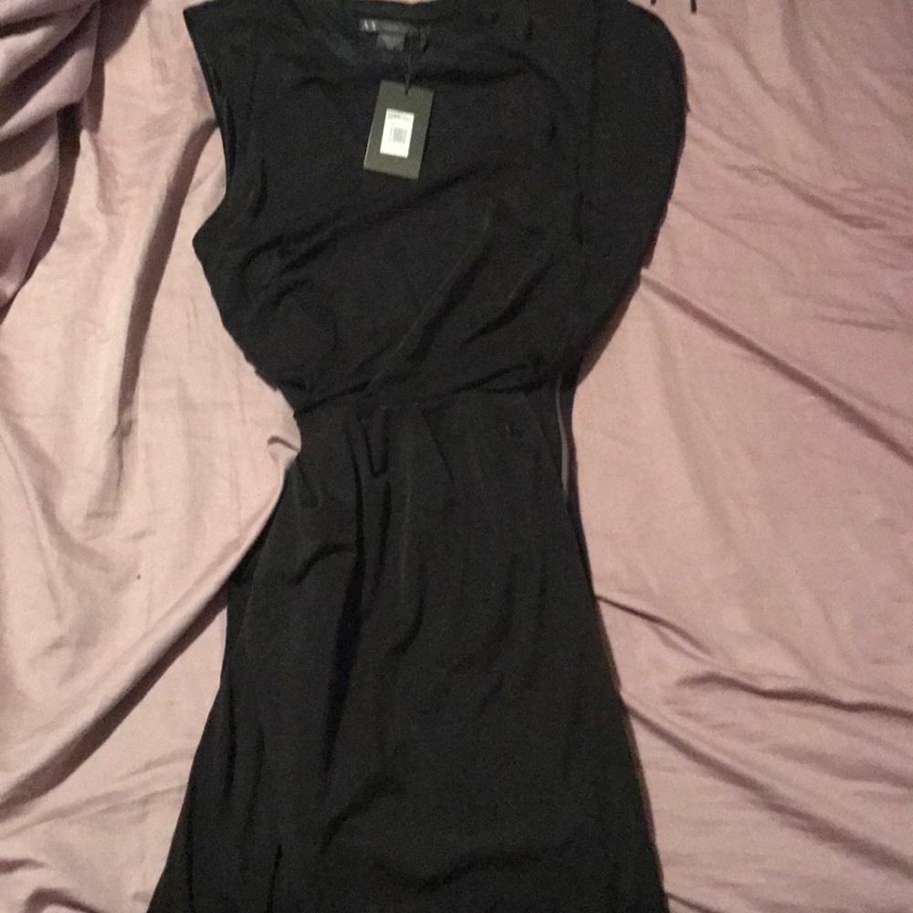 Armani Black  dress with silver side zipper